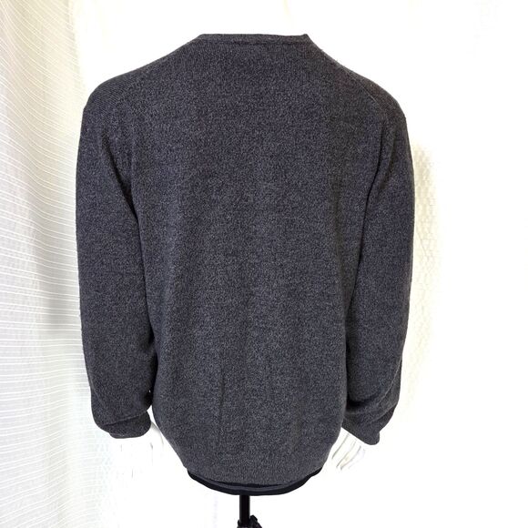 Jos A Bank V-Neck Merino Wool Sweater Men’s XL Heather Gray - Picture 2 of 8